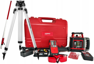 Nivelak - Rotačný laser LR-500D PRO + rukoväť statívu, kufor