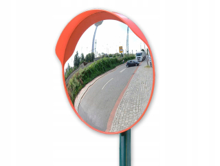 Cestné zrkadlo - Vypuklé cestné skladové zrkadlo + 80cm rukoväť
