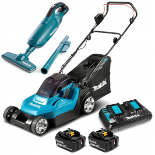 Kosačka elektrická - Kosačka MAKITA DLM382PT2 AKU 2x5Ah + VYSÁVAČ