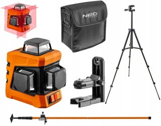 Krížový laser - NEO 75-103 CROSS LASER 360 ° 20M + TRIPOOD + POTE