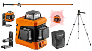 Krížový laser - NEO 75-103 Krížový laser 360 ° 15m + statív + pól
