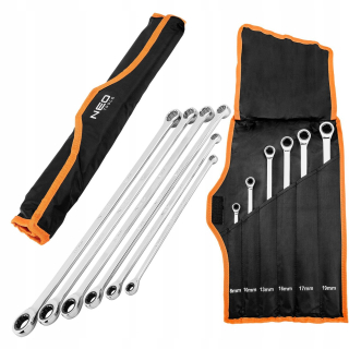 NEO FLAT RING WRENCHS sada 12 kusov púzdro 8-19mm