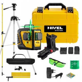 Krížový laser - Nivel System CL3D-G Green Laser + Pole + Statív