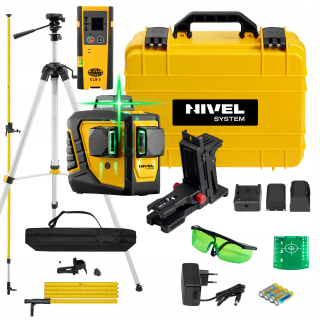 Krížový laser - Nivel System CL3D-G Green Laser + Sensor Set