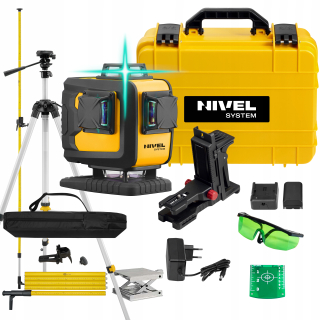 Krížový laser - Nivel System CL4D-B Laser Blue Tieczka + Statív