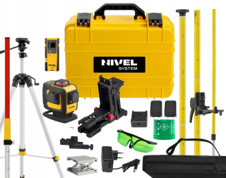 Krížový laser - NIVEL SYSTEM CL4D-G + SENSOR POLE PATCH TRIPOOD