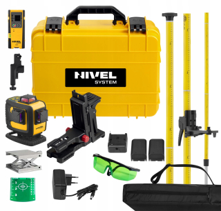 Krížový laser - Nivel System CL4D-G Laser 4x360 + Pole + Sensor