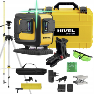 Krížový laser - Nivel System CL4D-G Green Laser + Pole + Statív