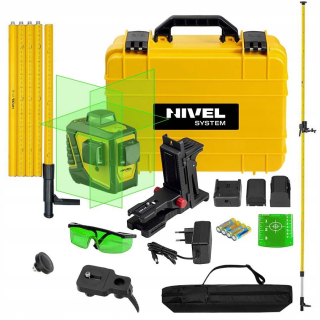 Nivelak - NIVEL SYSTEM HORIZONTÁLNY LASER CL3D ZELENÝ + PÓL