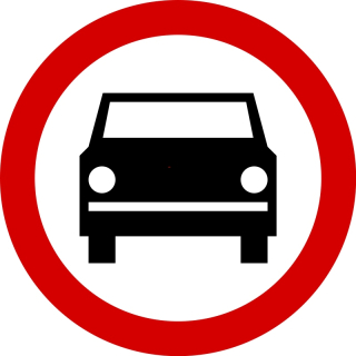 B-3: Zákaz vstupu motorových vozidiel