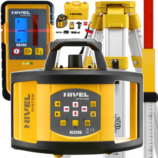 Nivelak - Rotačný laser NIVEL System NL520, statív, zamestnanci