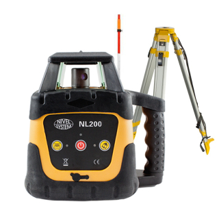 Nivelak -  Rotačný laser Nivel System NL200, statív, zamestnanci