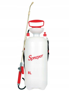 Postrekovač - Záhradný postrekovač 8 litrov + mosadzná lance 74cm