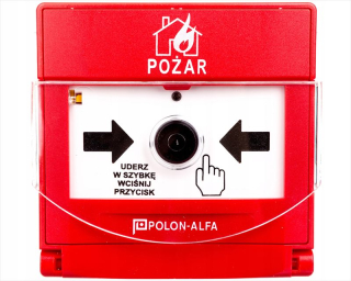 Adresovateľný ručný hlásič požiaru, zapustený R