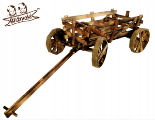 Dekoratívny drevený rebrík auto 167cm flowerbed