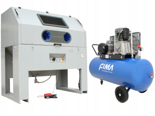 Pieskovačka - POĽSKÝ KABÍNOVÝ PÍSEK STROJ 990L + KOMPRESOR 1070L / M