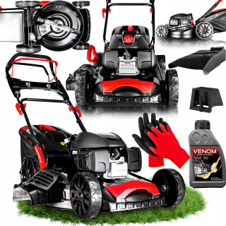 Benzínová kosačka na trávu Venom s objemom 202 cm³ kôš 62 l, šírka záberu 56 cm + 2 ďalšie produkty