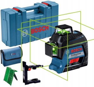 Krížový laser - Laserová úroveň BOSCH 3D 360 ° 12 Linky Zelená