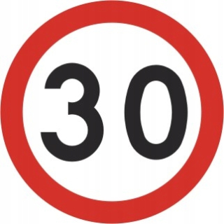 Skutočná dopravná značka, darček k narodeninám „30“