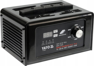 Autonabíjačka - Elektronický usmerňovač 12 / 24V 15A Spustenie 75A Yato