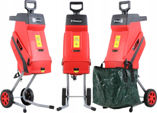 Drvič, štiepkovač - 2 500 W drvič konárov 45 mm štiepkovač + KOŠÍK