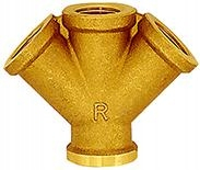 Rozdeľovač trojitý odbočovač mosadz 1/2 ''