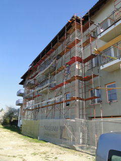 Lešenie - Fasádne lešenie, 106,5 m²