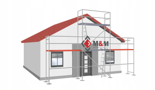 Lešenie - Typ fasádne lešenie Plettac 36,5 m2 7,5x6 m