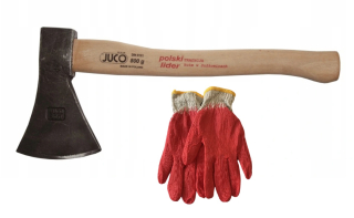 Tradičná sekera Drevená sekera Juco 800g + rukavice upírky zadarmo
