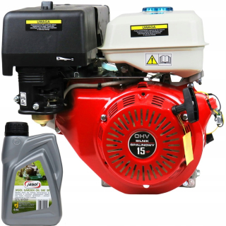 Motor - SPALOVACÍ MOTOR 15KM OHV Hriadeľ 25,4mm OLEJ