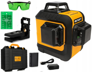 Krížový laser - SMART LASER CROSS GREEN 360 ° 30m + držiak