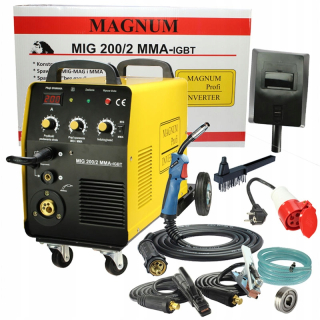 Zváračka - Poloautomotívne zváracie zariadenie Magnum Mig Mignum Mig 200/2 MMA KN 30-200 A