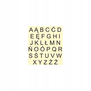Maľba Šablóna Set písmená A-Z (výška 5cm)