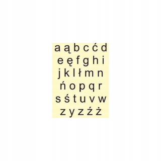 Šablóna na maľovanie Sada písmen a-z (výška 5cm)
