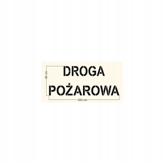 Šablóna maľba cestnej nápisy. Požiarnej ceste