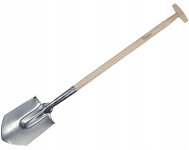 Lopata - Ostrý rýľ, rukoväť drevená T S-80103 / striebro