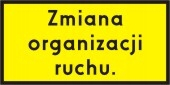 Doska na zmenu organizácie dopravy 600 × 300 mm