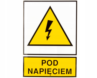 Štítok / výstražná značka / TZO 148X210S PODKLAD.
