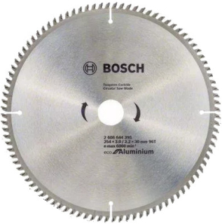 Pílový kotúč na drevo BOSCH 254mm 96z ALU