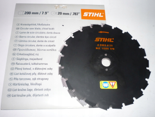 Krovinorez -  Štít, čepeľ kosy 20mm 200.mm Stihl originál