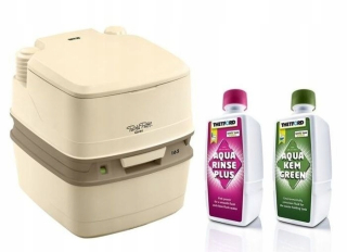 Turistické WC Thetford Qube 21L 165L + Kvapaliny