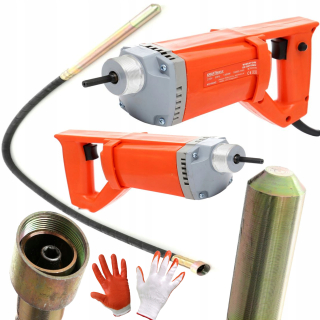 VIBRÁTOROVÝ BETÓNOVÝ KOMPAKTOR 1400W + 2M NÁRAZNÍK