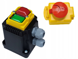Miešačka - SPÍNAČ 3-fázový spínač. 400V elektrický kryt STOP