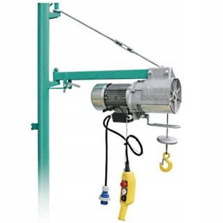 Zdvihák, výťah, naviják - Stavebný navijak, elektrický, lano 31m, 200kg