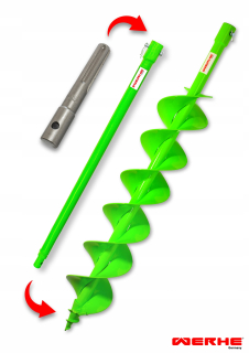 Vrtačka - Pôdna vŕtačka 120 mmH, predĺženie 60 cm, SDSmax Werhe
