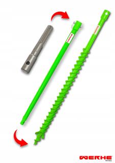 Vrtačka - Vrták do pôdy 40 mm H 60 cm SDSmax Werhe rozšírenie