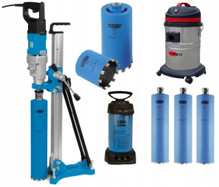 Vrtačka -  Vrtná súprava TYROLIT DME22SU stojan na vŕtanie VACUUM CLEANER