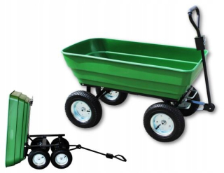 Dvojkolesový vozík, fúrik - Dvojfunkčný transportný záhradný vozík XXXL 130L