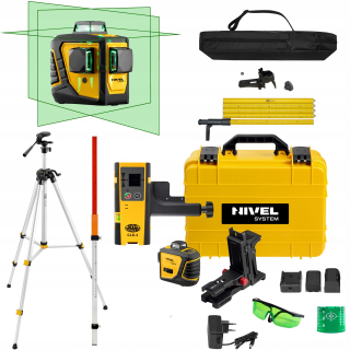 Krížový laser - Zelená krížová laserová súprava Nivel System CL3D-G