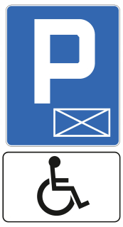 D18A T29 Značka Parkovanie pre osoby so zdravotným postihnutím
